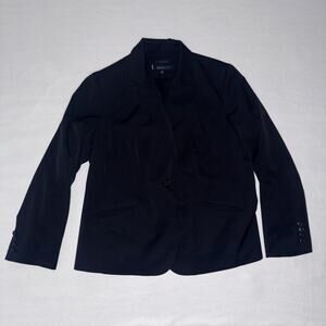 Anne Klein Black 1 Button Stretch 18W Blazer